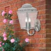 Außenwandleuchte MANSION HOUSE im Landhausstil, Silber Höhe 48cm