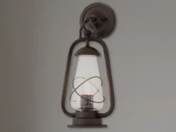 Außenwandleuchte MINERS in antiker Laternenoptik, Höhe 42,5cm