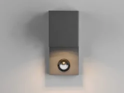 Außenwandleuchte mit Bewegungsmelder, Downlight Anthrazit eckig mit GU10 LED