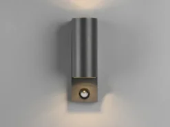 Außenwandleuchte mit Bewegungsmelder, Up and Down Anthrazit rund mit GU10 LED