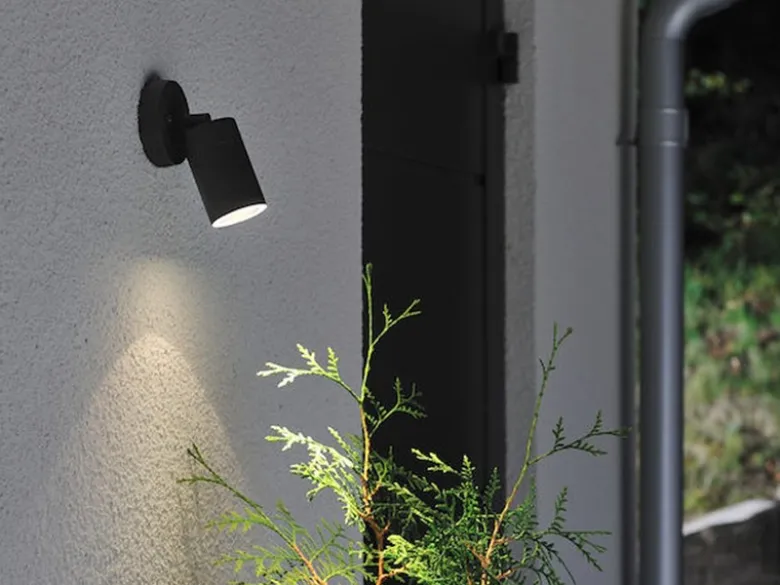 Außenwandleuchte MODENA Downlight schwenkbar, Höhe 15cm, Schwarz