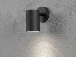 Außenwandleuchte MODENA Downlight, Höhe 12cm, Aluminium Schwarz