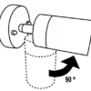 Außenwandleuchte MODENA Downlight schwenkbar, Höhe 15cm, Grau