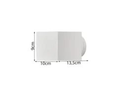 Außenwandleuchte MODENA eckiger Wandspot Up-Down, Höhe 9cm, Weiß