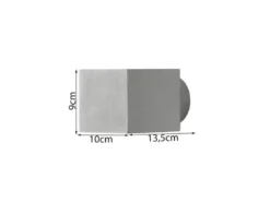Außenwandleuchte MODENA eckiger Wandspot Up-Down, Höhe 9cm, Grau