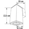 Außenwandleuchte MONZA Downlight, Aluminium Silbergrau, Höhe 13,5cm
