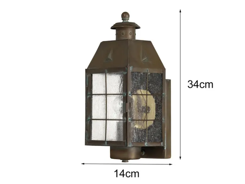 Außenwandleuchte NANTUCKET im antiken Landhausstil, Höhe 34cm