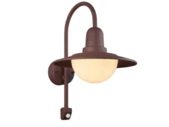 Außenwandleuchte NORMAN mit Bewegungsmelder, Landhausstil Rostoptik, Höhe 45cm