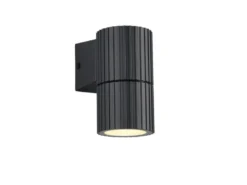 Außenwandleuchte PARANA Downlight Anthrazit geriffelt, Höhe 11cm