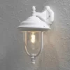 Außenwandleuchte PARMA Landhausstil Laterne hängend, Weiß, Höhe 46cm