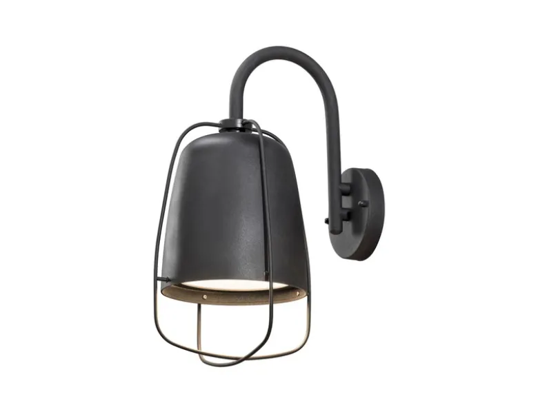 Außenwandleuchte PERUGIA, Aluminium schwarz, E27, IP44