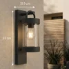 Außenwandleuchte SAMBESI Laterne im Landhausstil, Anthrazit, Höhe 33cm