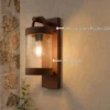 Außenwandleuchte SAMBESI Laterne im Landhausstil, Rostoptik, Höhe 33cm
