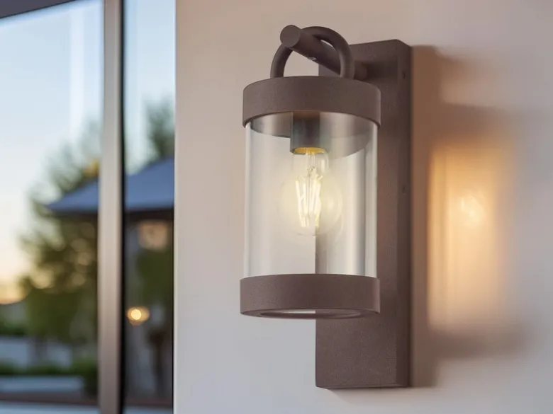Außenwandleuchte SAMBESI Laterne im Landhausstil, Rostoptik, Höhe 33cm