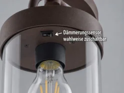 Außenwandleuchte SAMBESI Laterne im Landhausstil, Rostoptik, Höhe 33cm