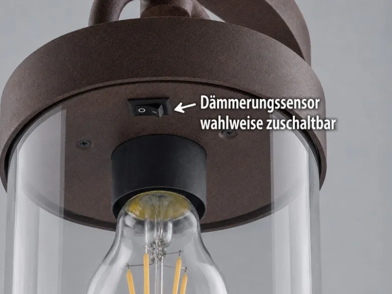 Außenwandleuchte SAMBESI Laterne im Landhausstil, Rostoptik, Höhe 33cm