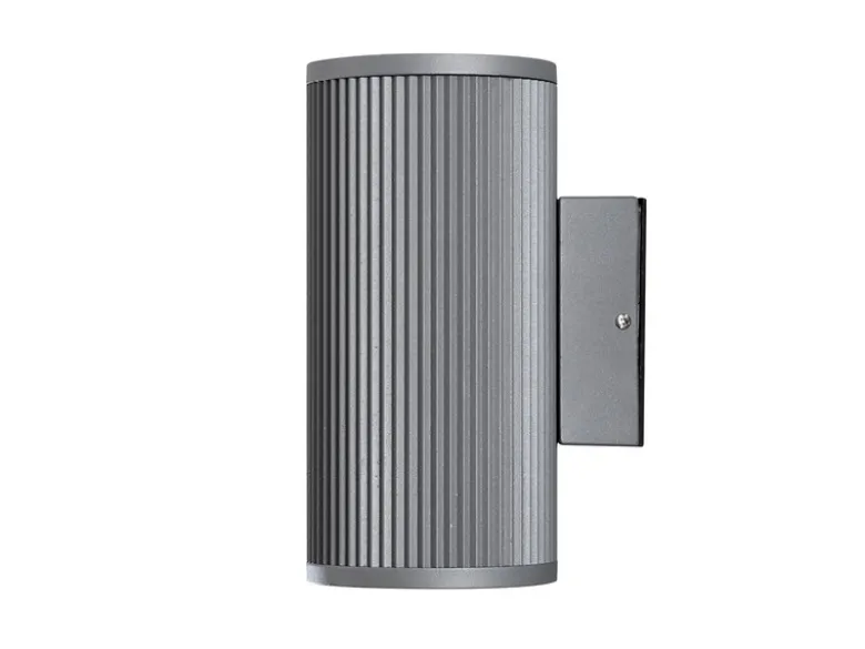 Außenwandleuchte SIRACUSA Up & Downlight Aluminium Grau, H 20,5cm