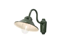 Außenwandleuchte VEGA im Landhausstil Aluminium Grün, Höhe 30cm