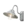 Außenwandleuchte VEGA im Landhausstil Stahl Silber, Höhe 30cm