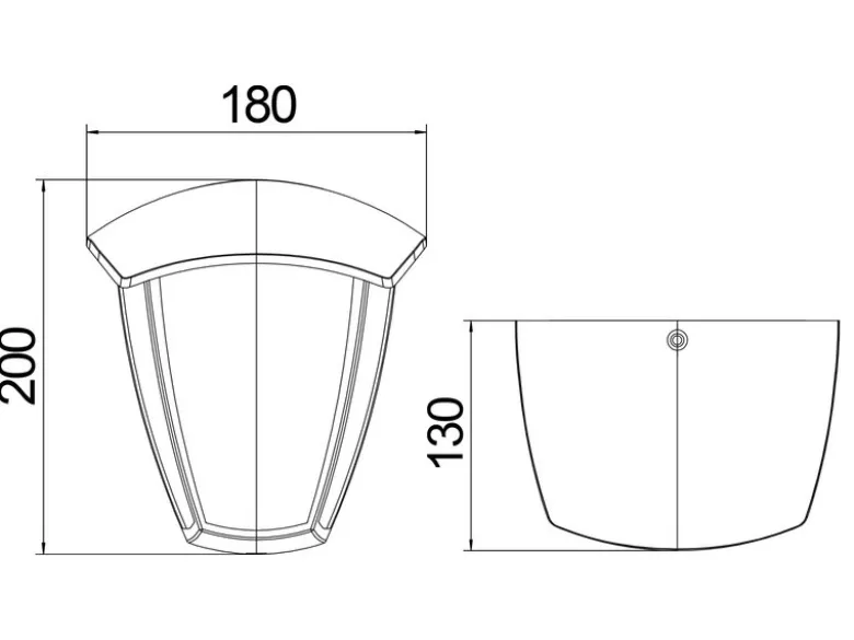 Außenwandleuchte VENTA Halbschale im Landhausstil Weiß, Höhe 20cm