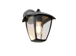 Außenwandleuchte VENTA Laterne hängend Landhausstil Schwarz, Höhe 24cm