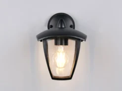 Außenwandleuchte VENTA Laterne hängend Landhausstil Schwarz, Höhe 24cm