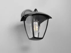 Außenwandleuchte VENTA Laterne hängend Landhausstil Schwarz, Höhe 24cm