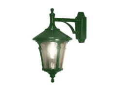 Außenwandleuchte VIRGO Laterne hängend Aluminium Grün, Höhe 44cm