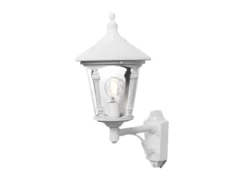 Außenwandleuchte VIRGO Laterne stehend Aluminium Weiß, Höhe 51cm