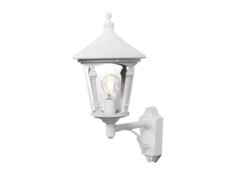 Außenwandleuchte VIRGO Laterne stehend Aluminium Weiß, Höhe 51cm