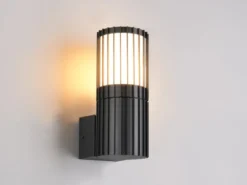 Außenwandleuchte VOLGA aus Aluminium in Anthrazit, Höhe 20cm