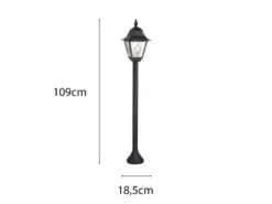 Außen Wegeleuchte NORFOLK Landhausstil Laterne mit Bleiglas, Höhe 109cm