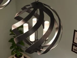 Außergewöhnliche Pendelleuchte BLACKSMITH für Innen & Außen, 5-flammig Ø66,4cm