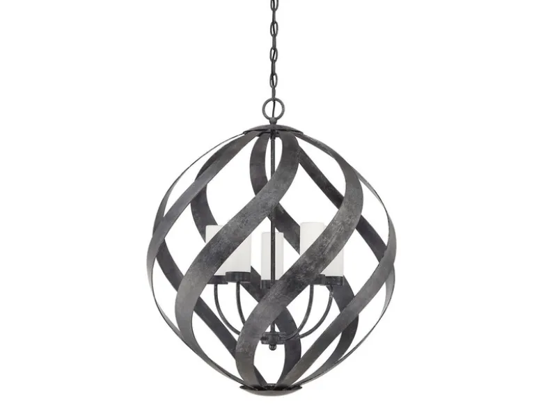 Außergewöhnliche Pendelleuchte BLACKSMITH für Innen & Außen, 5-flammig Ø66,4cm