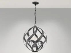 Außergewöhnliche Pendelleuchte BLACKSMITH für Innen & Außen, 5-flammig Ø66,4cm