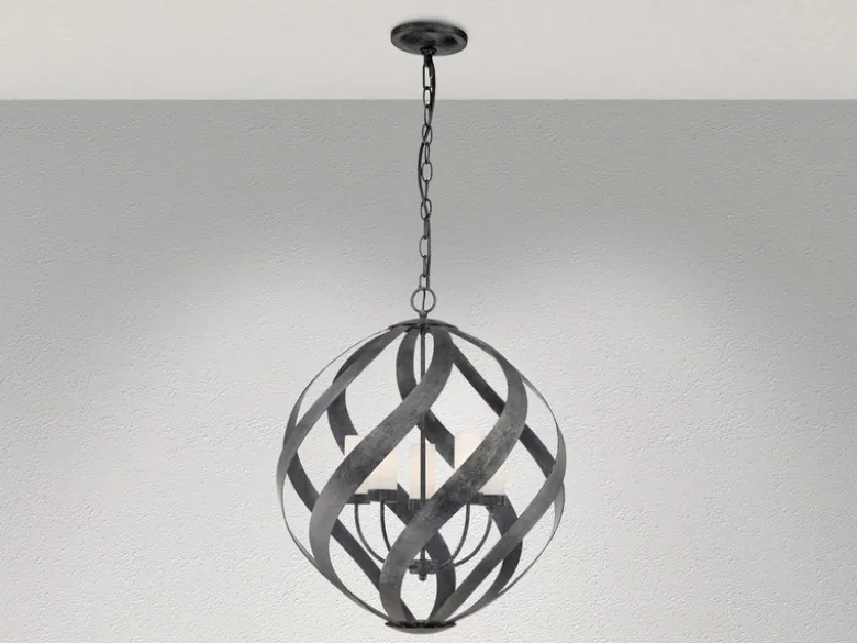 Außergewöhnliche Pendelleuchte BLACKSMITH für Innen & Außen, 5-flammig Ø66,4cm