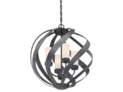 Außergewöhnliche Pendelleuchte BLACKSMITH für Innen & Außen, 4-flammig Ø50cm