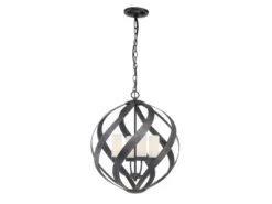 Außergewöhnliche Pendelleuchte BLACKSMITH für Innen & Außen, 4-flammig Ø50cm