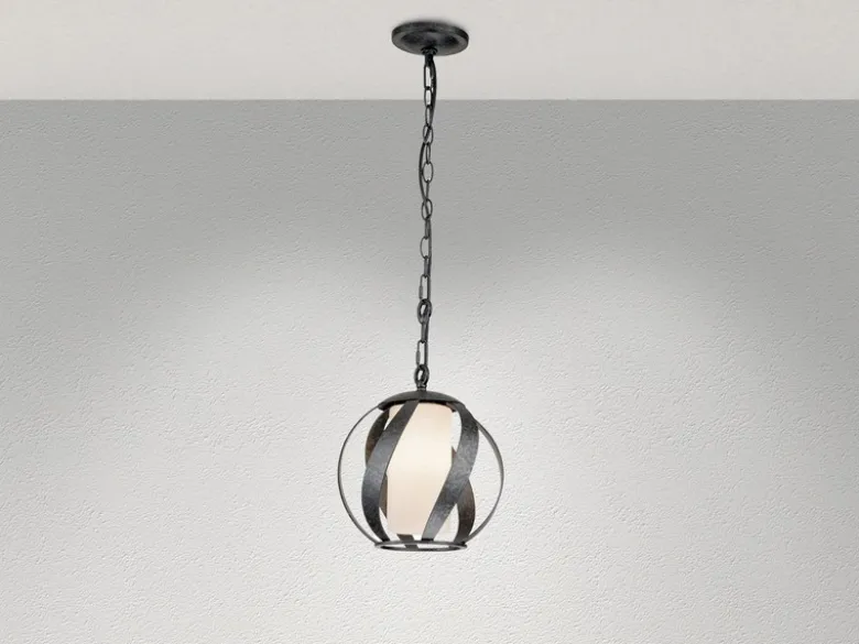 Außergewöhnliche Pendelleuchte BLACKSMITH für Innen & Außen, Ø25cm
