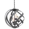 Außergewöhnliche Pendelleuchte für Innen & Außen, 4-flammig Ø50cm