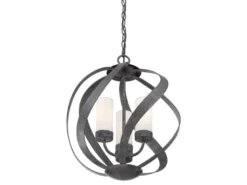 Außergewöhnliche Pendelleuchte BLACKSMITH für Innen & Außen, 3-flammig Ø40,7cm