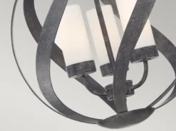 Außergewöhnliche Pendelleuchte BLACKSMITH für Innen & Außen, 3-flammig Ø40,7cm