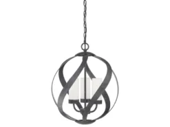 Außergewöhnliche Pendelleuchte BLACKSMITH für Innen & Außen, 3-flammig Ø40,7cm