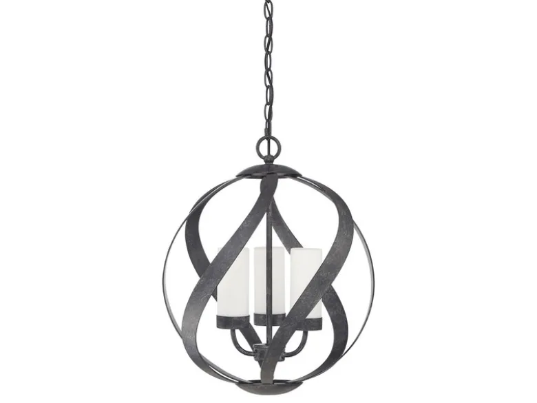 Außergewöhnliche Pendelleuchte BLACKSMITH für Innen & Außen, 3-flammig Ø40,7cm