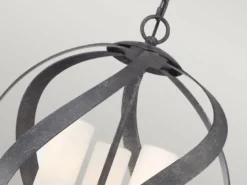 Außergewöhnliche Pendelleuchte BLACKSMITH für Innen & Außen, 3-flammig Ø40,7cm
