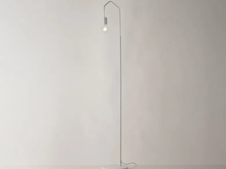 Außergewöhnliche Stehlampe HABITAT weiß - minimalistische Designerlampe H: 165cm