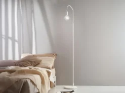 Außergewöhnliche Stehlampe HABITAT weiß - minimalistische Designerlampe H: 165cm