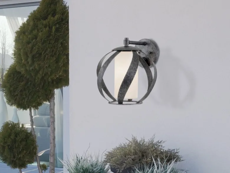 Außergewöhnliche Wandleuchte BLACKSMITH für Innen & Außen, Höhe 28cm