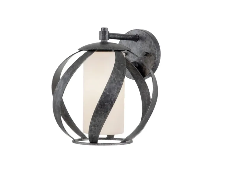 Außergewöhnliche Wandleuchte BLACKSMITH für Innen & Außen, Höhe 28cm