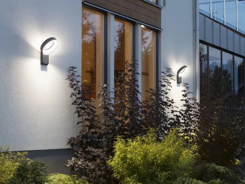 Auffällige Wandleuchte ASTI, anthrazit, 18 Watt HP-LED, 1400 Lumen, 5000K